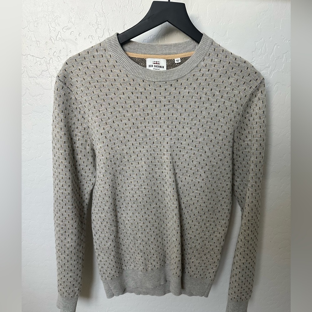 Ben Sherman Mens Gray Sweater Size Small